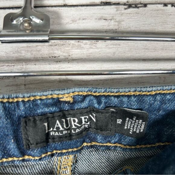 LAUREN Ralph Lauren Very High Rise Wide Leg Crop Ankle Jeans 12 NEW $198 - Picture 7 of 8